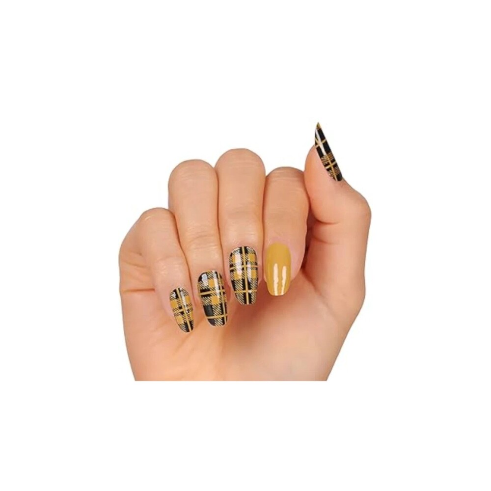 Color Street Long Lasting Nail Polish Strips Breaking Plaid Retired